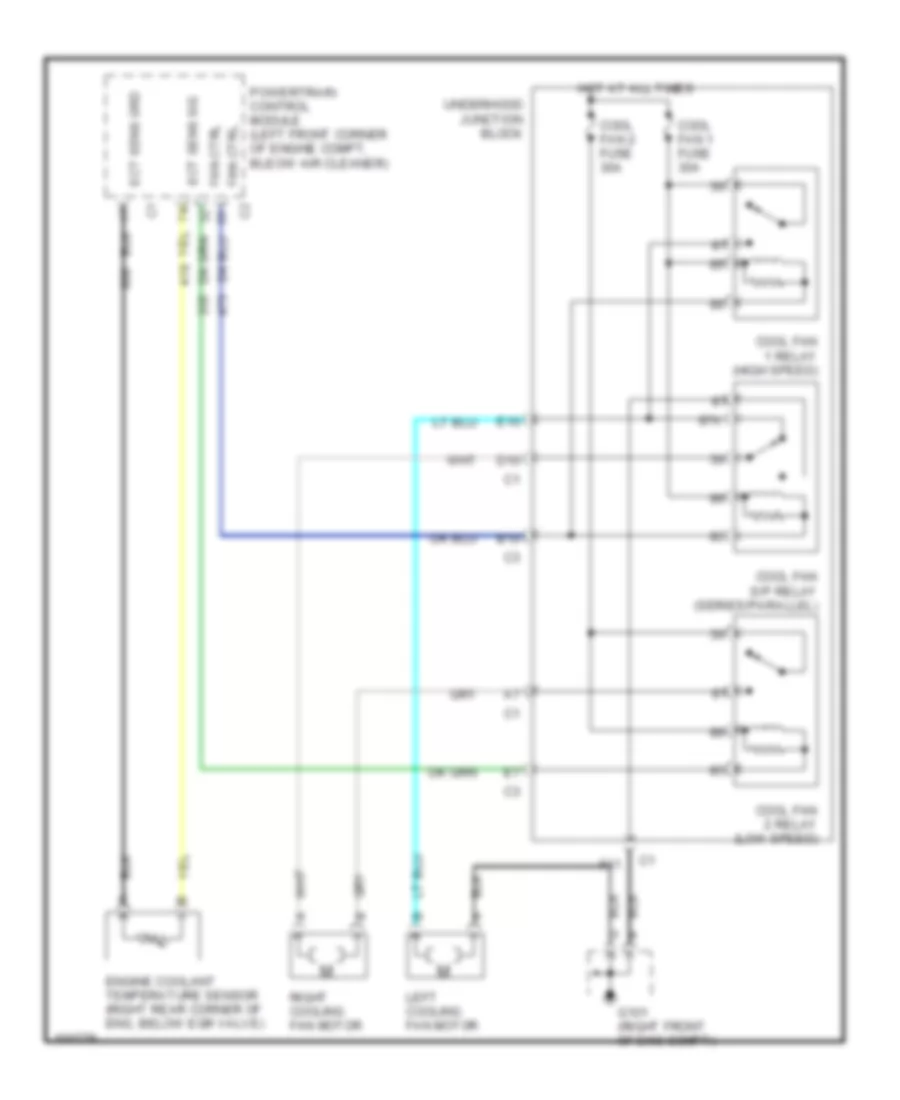 Cooling Fan Wiring Diagram for Cadillac Seville SLS 1998