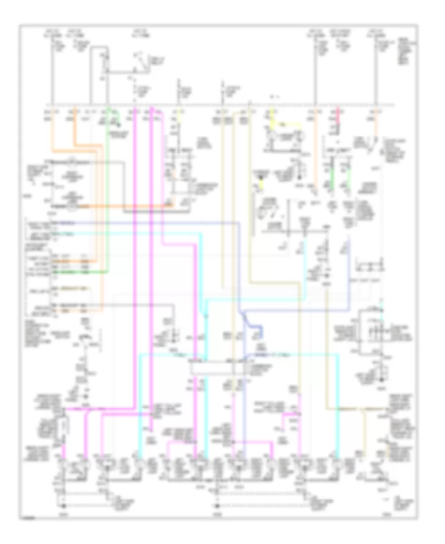 Exterior Lamps Wiring Diagram for Cadillac Seville SLS 1998