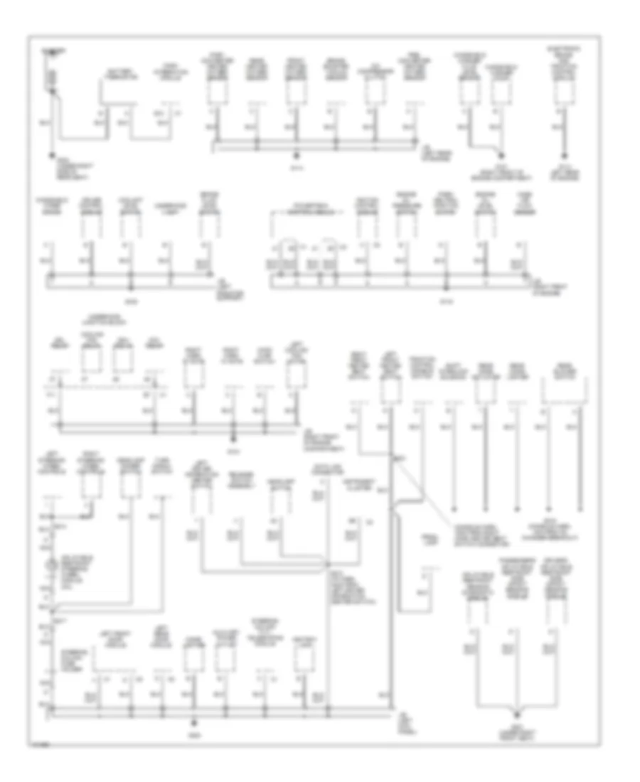 Ground Distribution Wiring Diagram 1 of 3 for Cadillac Seville SLS 1998