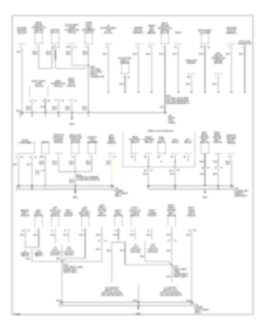Ground Distribution Wiring Diagram (2 of 3) for Cadillac Seville SLS 1998