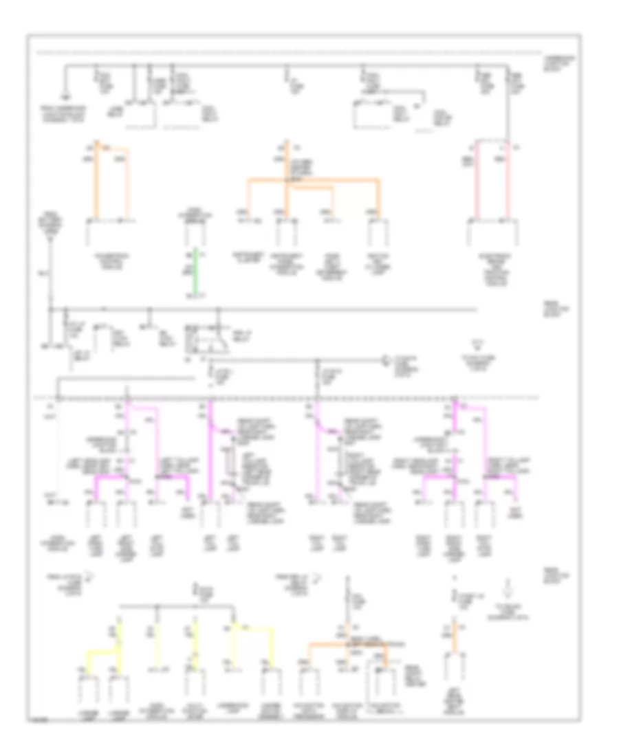 Power Distribution Wiring Diagram (2 of 5) for Cadillac Seville SLS 1998