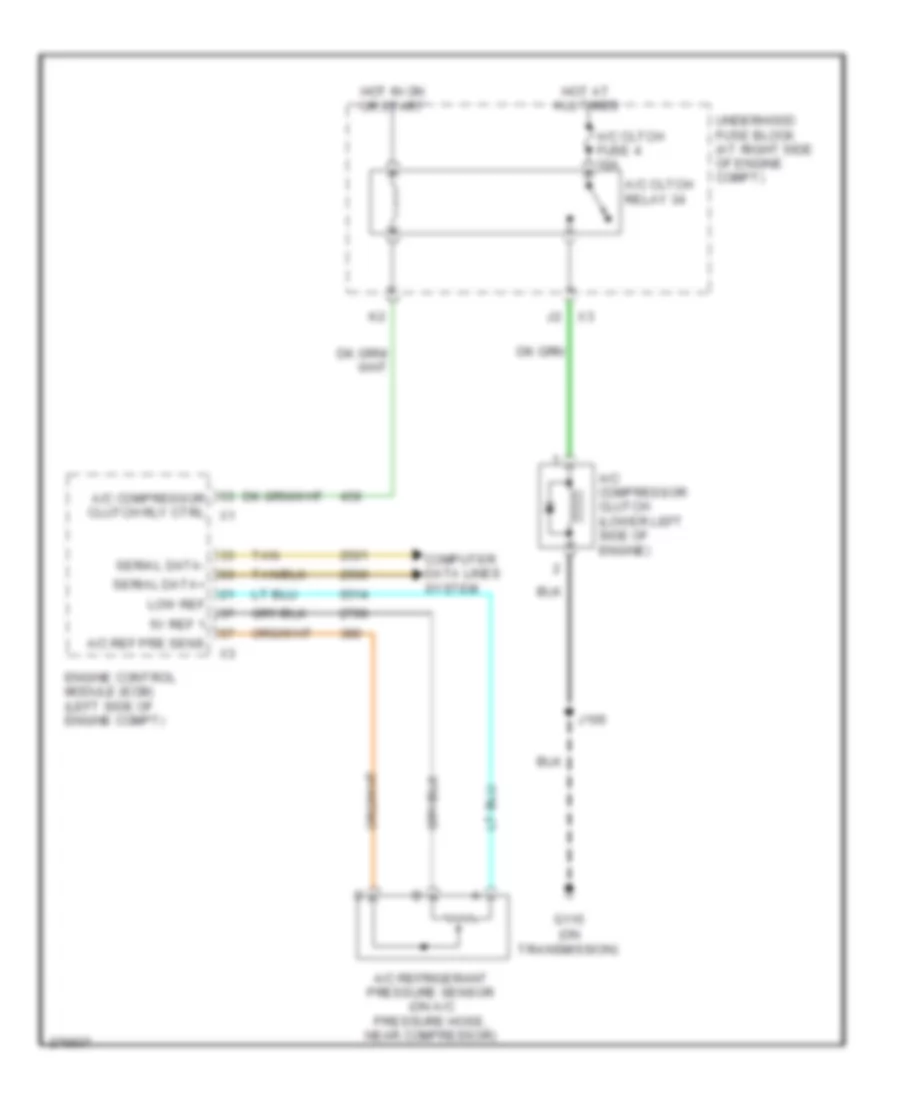 Compressor Wiring Diagram for Cadillac DTS 2008