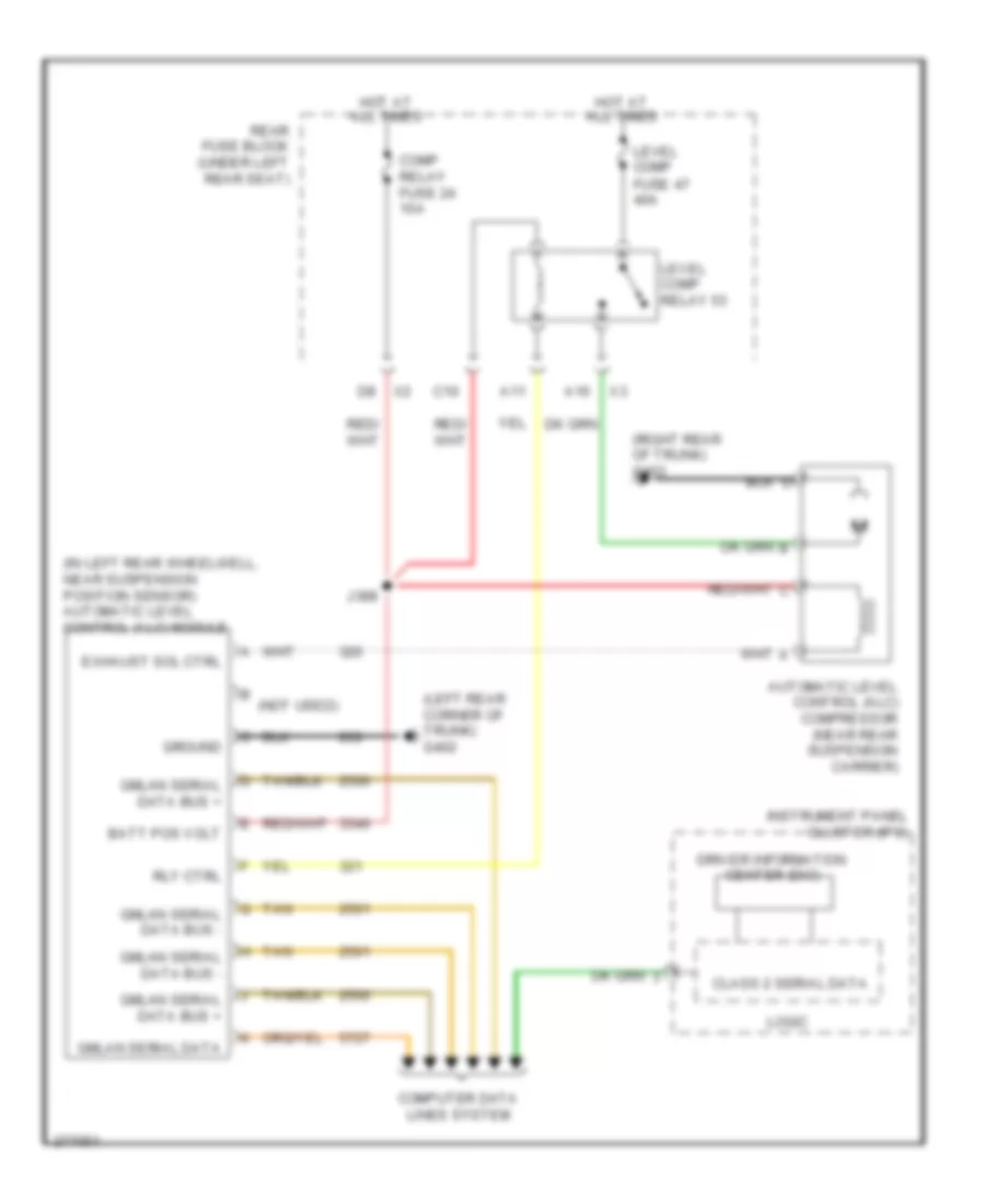 Electronic Level Control Wiring Diagram for Cadillac DTS 2008