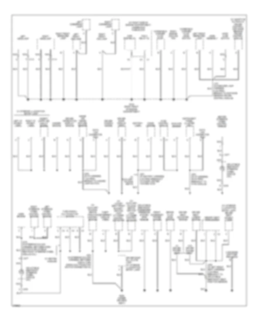 Ground Distribution Wiring Diagram 2 of 4 for Cadillac DTS 2008