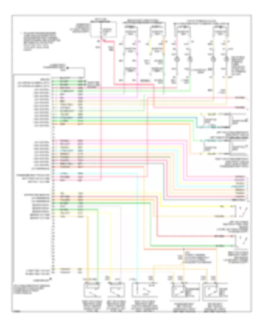 Supplemental Restraints Wiring Diagram Except Limousine 1 of 2 for Cadillac DTS 2008