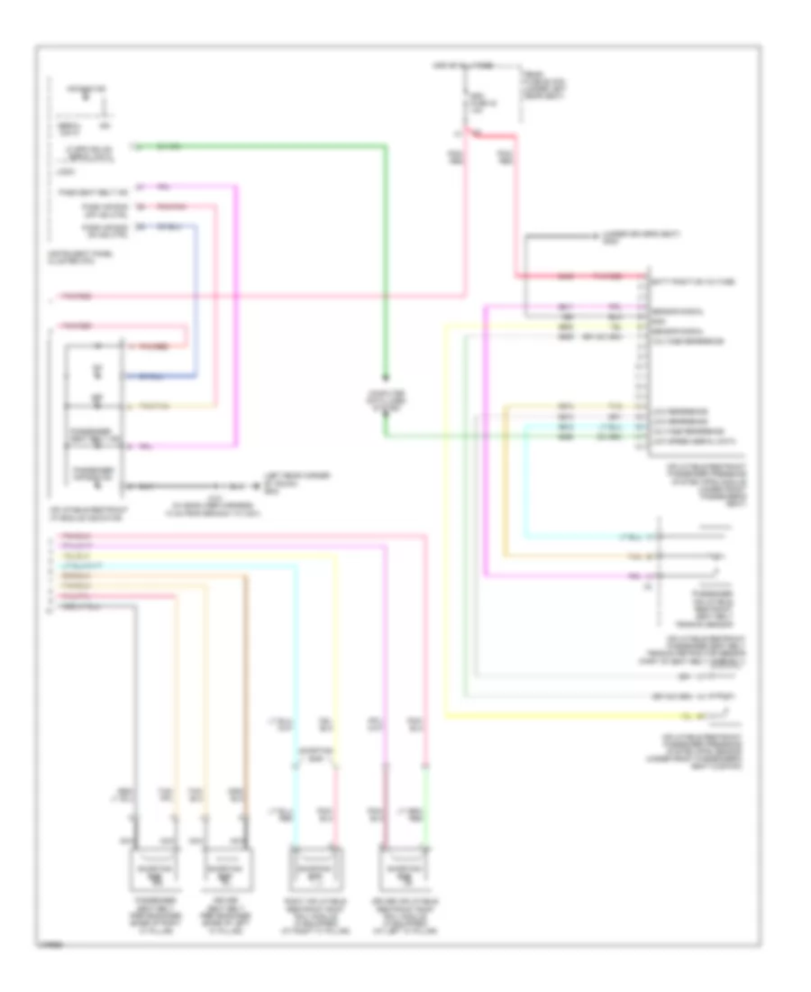 Supplemental Restraints Wiring Diagram Except Limousine 2 of 2 for Cadillac DTS 2008