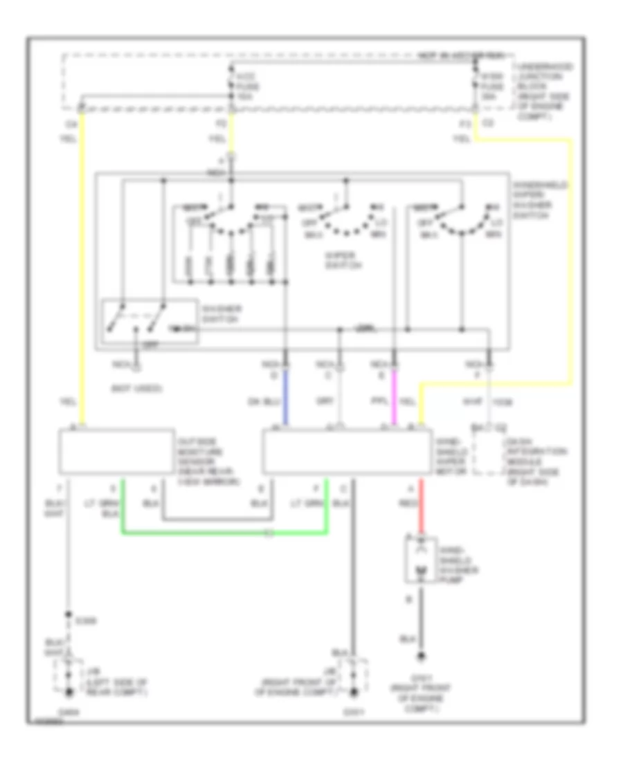 WiperWasher Wiring Diagram for Cadillac Seville STS 1998