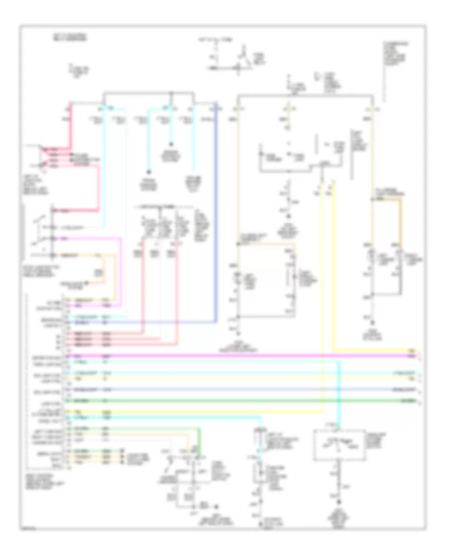 Exterior Lamps Wiring Diagram with One Piece Liftgate 1 of 2 for Cadillac Escalade 2008