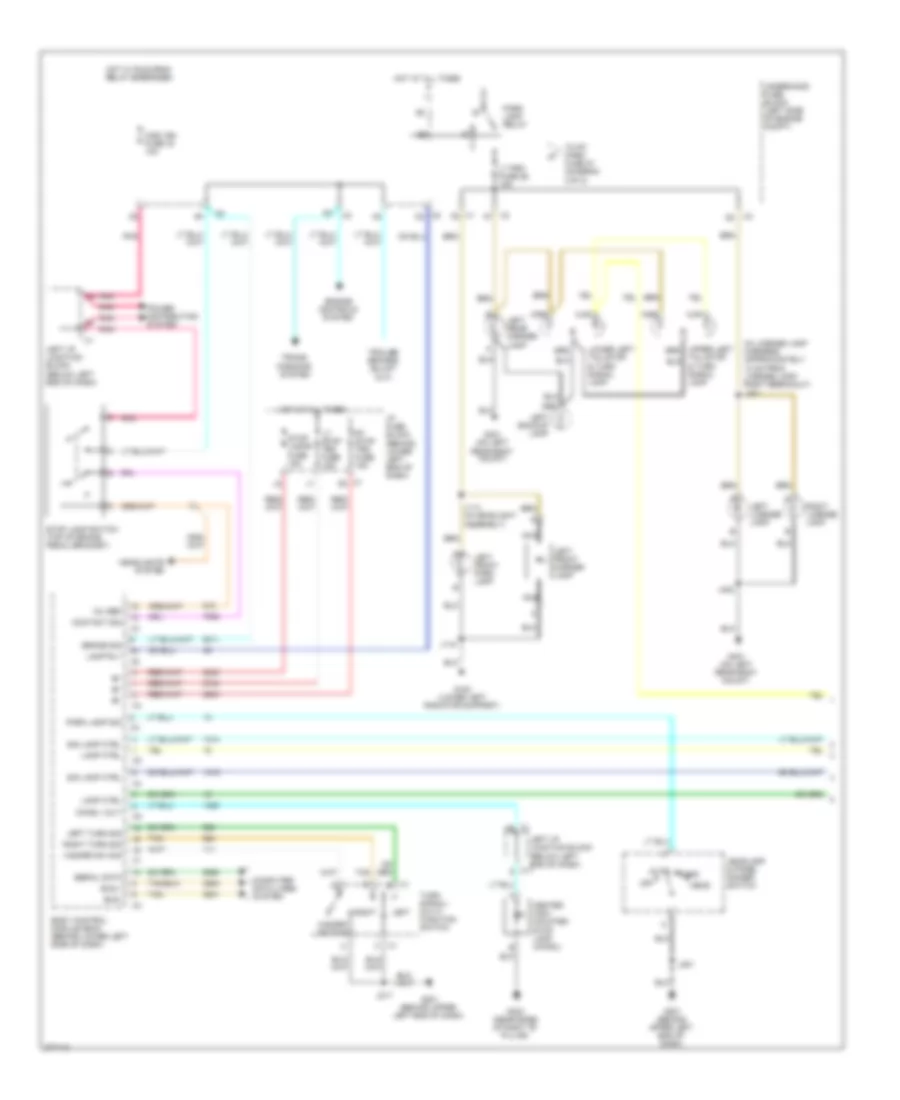 Exterior Lamps Wiring Diagram, without One Piece Liftgate (1 of 2) for Cadillac Escalade 2008