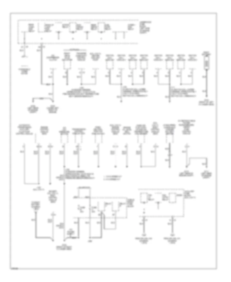 Ground Distribution Wiring Diagram (2 of 6) for Cadillac Escalade 2008