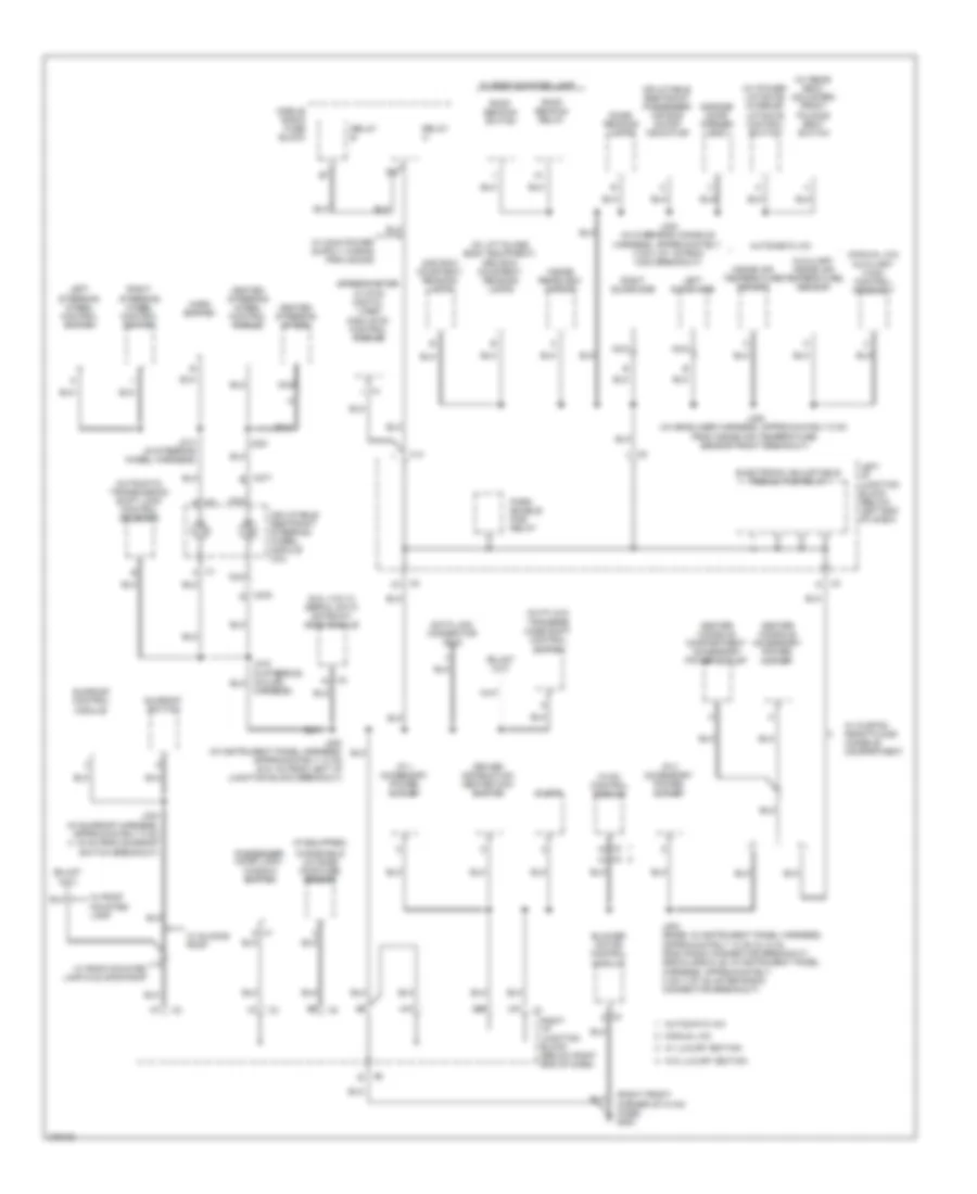 Ground Distribution Wiring Diagram 3 of 6 for Cadillac Escalade 2008