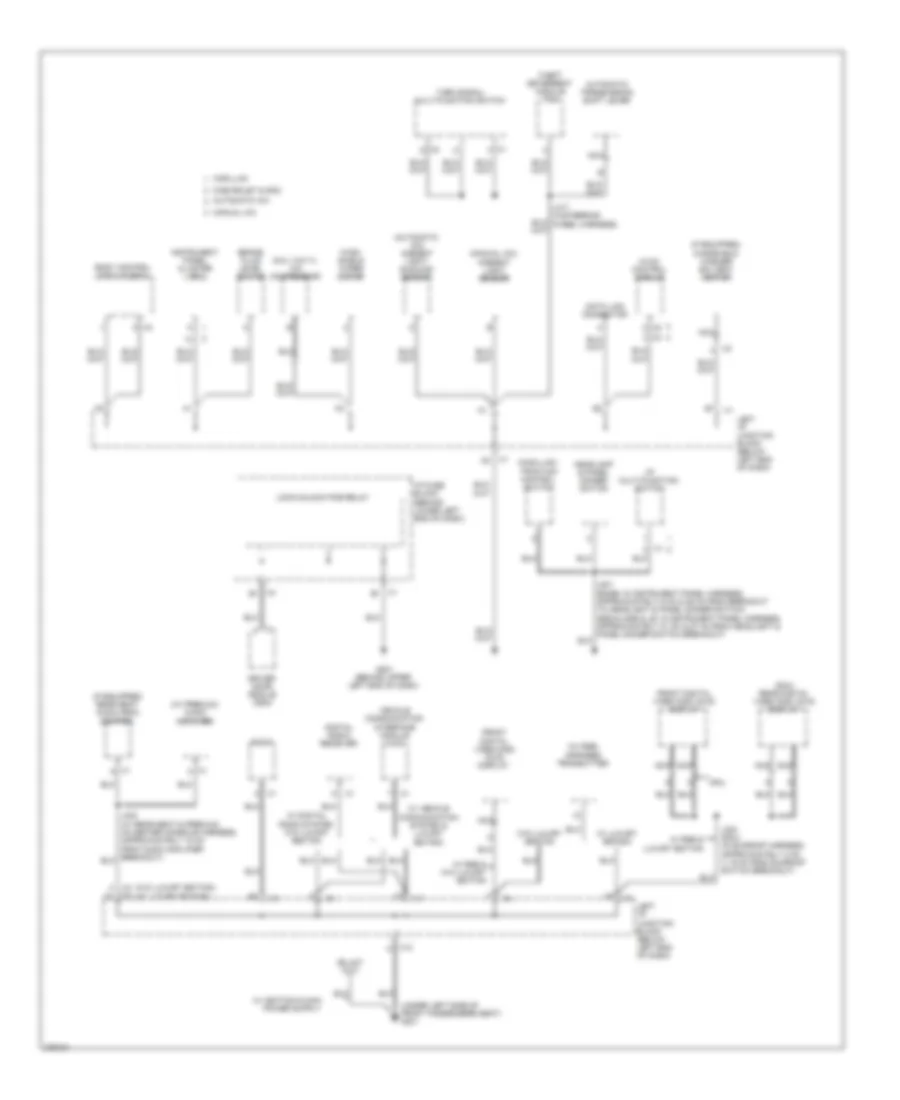 Ground Distribution Wiring Diagram (4 of 6) for Cadillac Escalade 2008