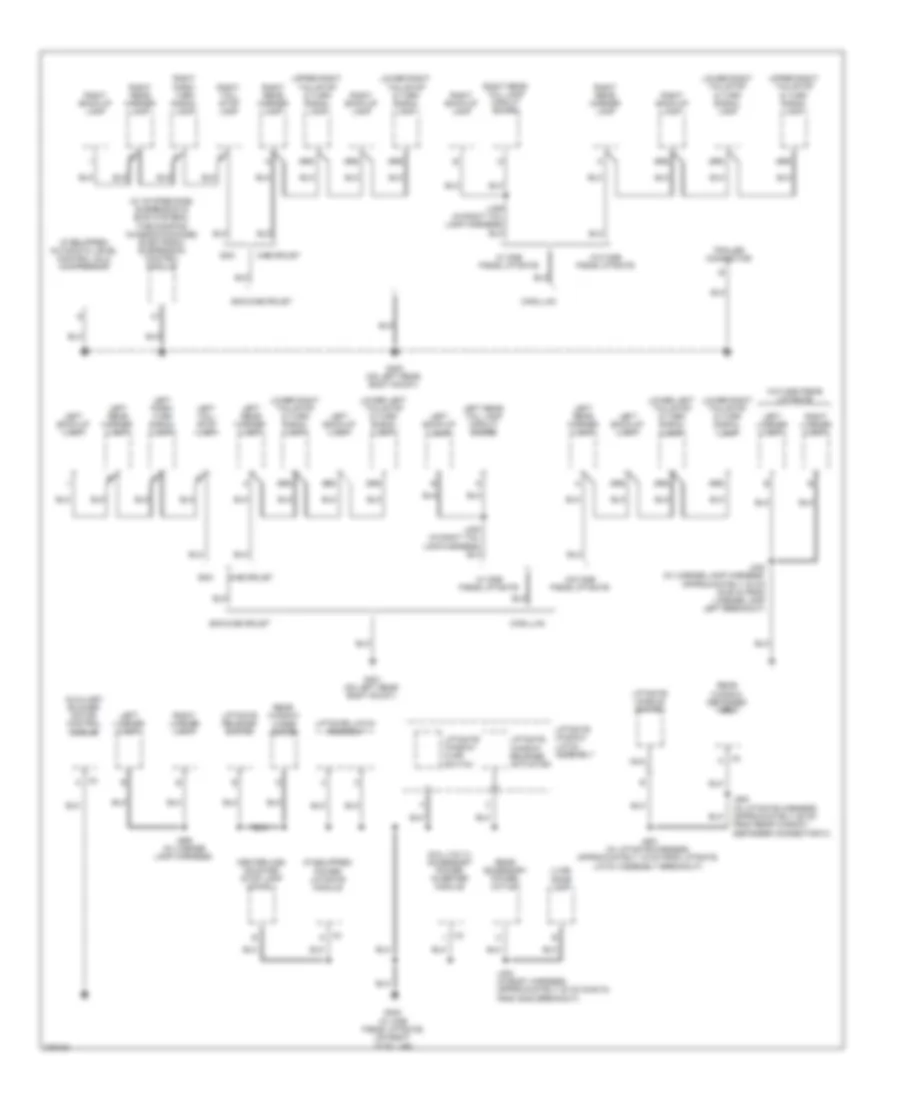 Ground Distribution Wiring Diagram (6 of 6) for Cadillac Escalade 2008