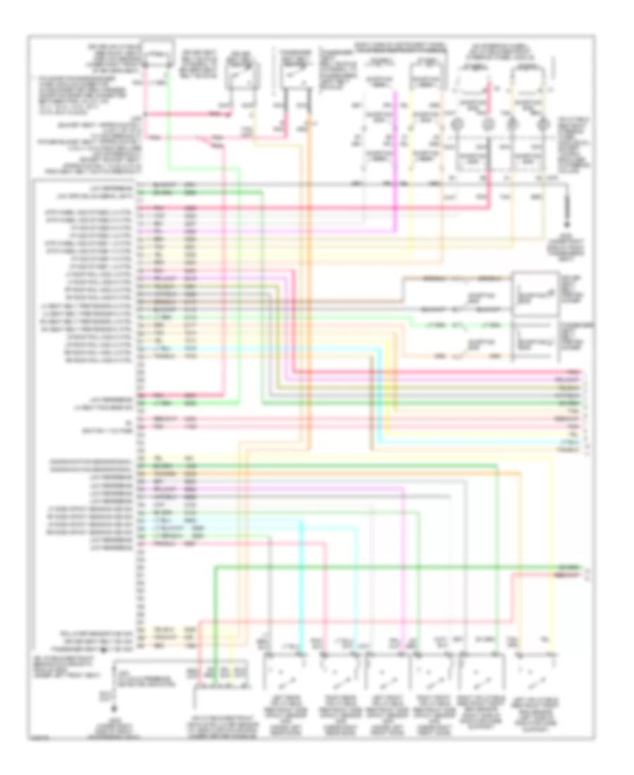 Supplemental Restraints Wiring Diagram 1 of 2 for Cadillac Escalade 2008