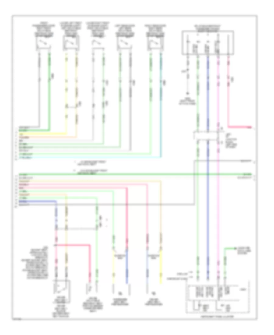 Supplemental Restraints Wiring Diagram 2 of 3 for Cadillac Escalade 2012