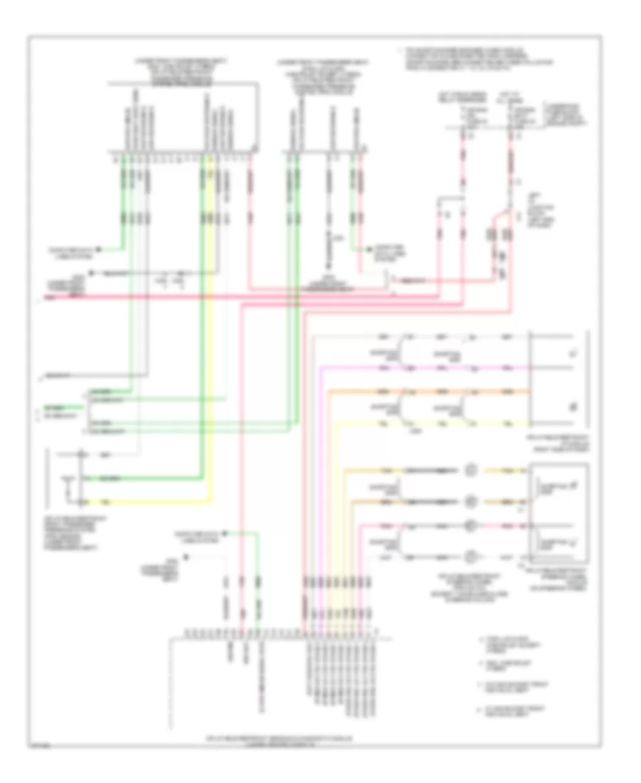 Supplemental Restraints Wiring Diagram 3 of 3 for Cadillac Escalade 2012