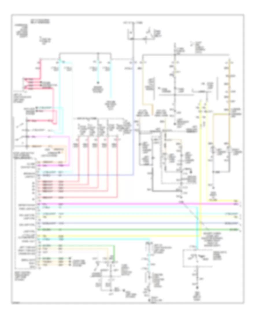 Exterior Lamps Wiring Diagram, with One Piece Liftgate (1 of 2) for Cadillac Escalade 2012