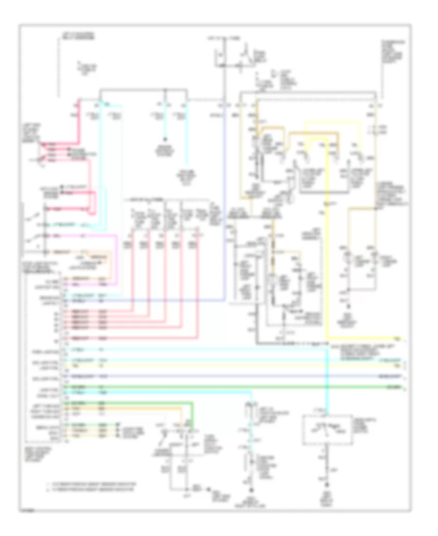 Exterior Lamps Wiring Diagram, without One Piece Liftgate (1 of 2) for Cadillac Escalade 2012