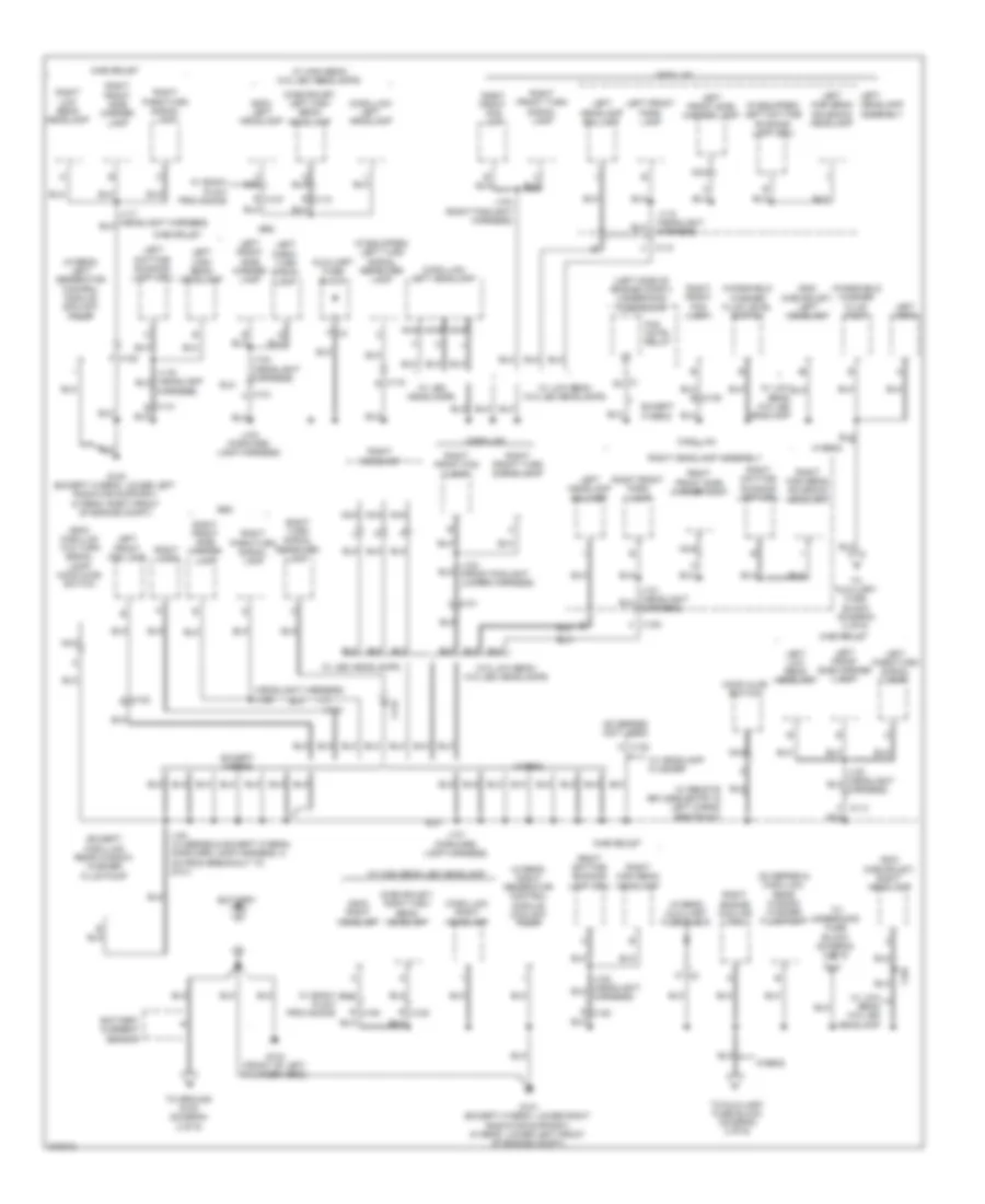 Ground Distribution Wiring Diagram 1 of 6 for Cadillac Escalade 2012