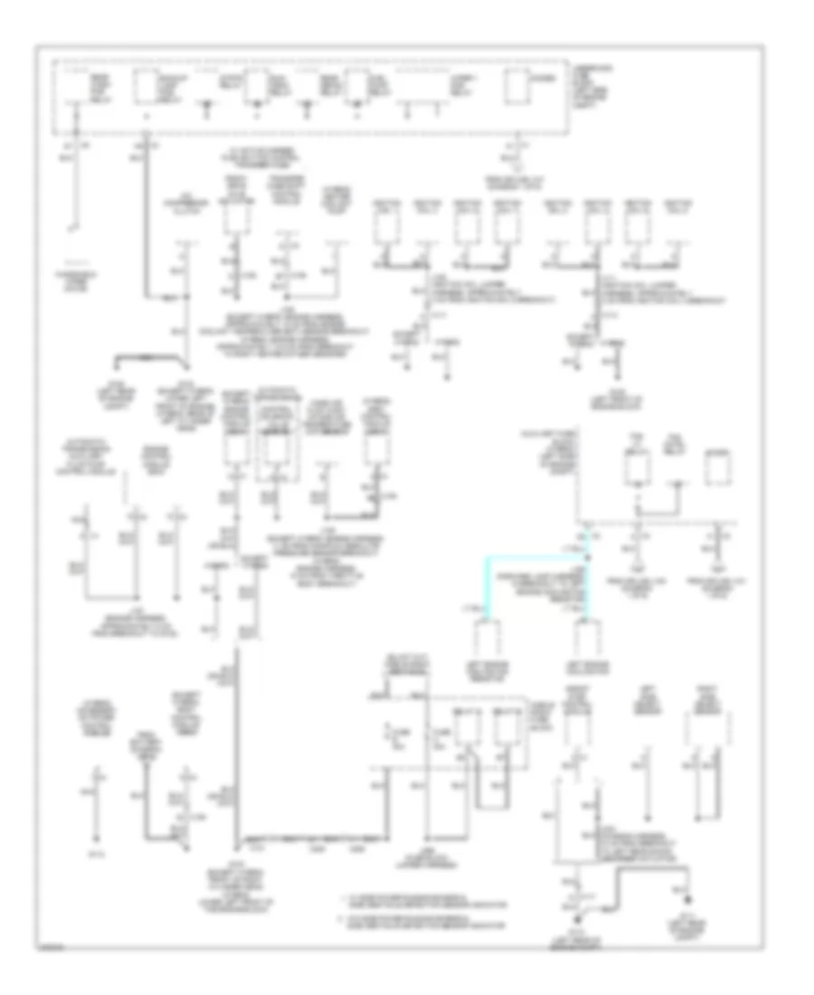 Ground Distribution Wiring Diagram (2 of 6) for Cadillac Escalade 2012