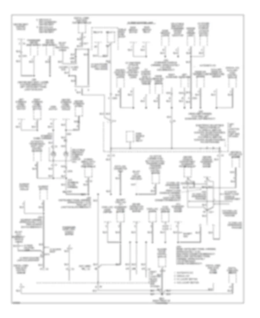 Ground Distribution Wiring Diagram (3 of 6) for Cadillac Escalade 2012