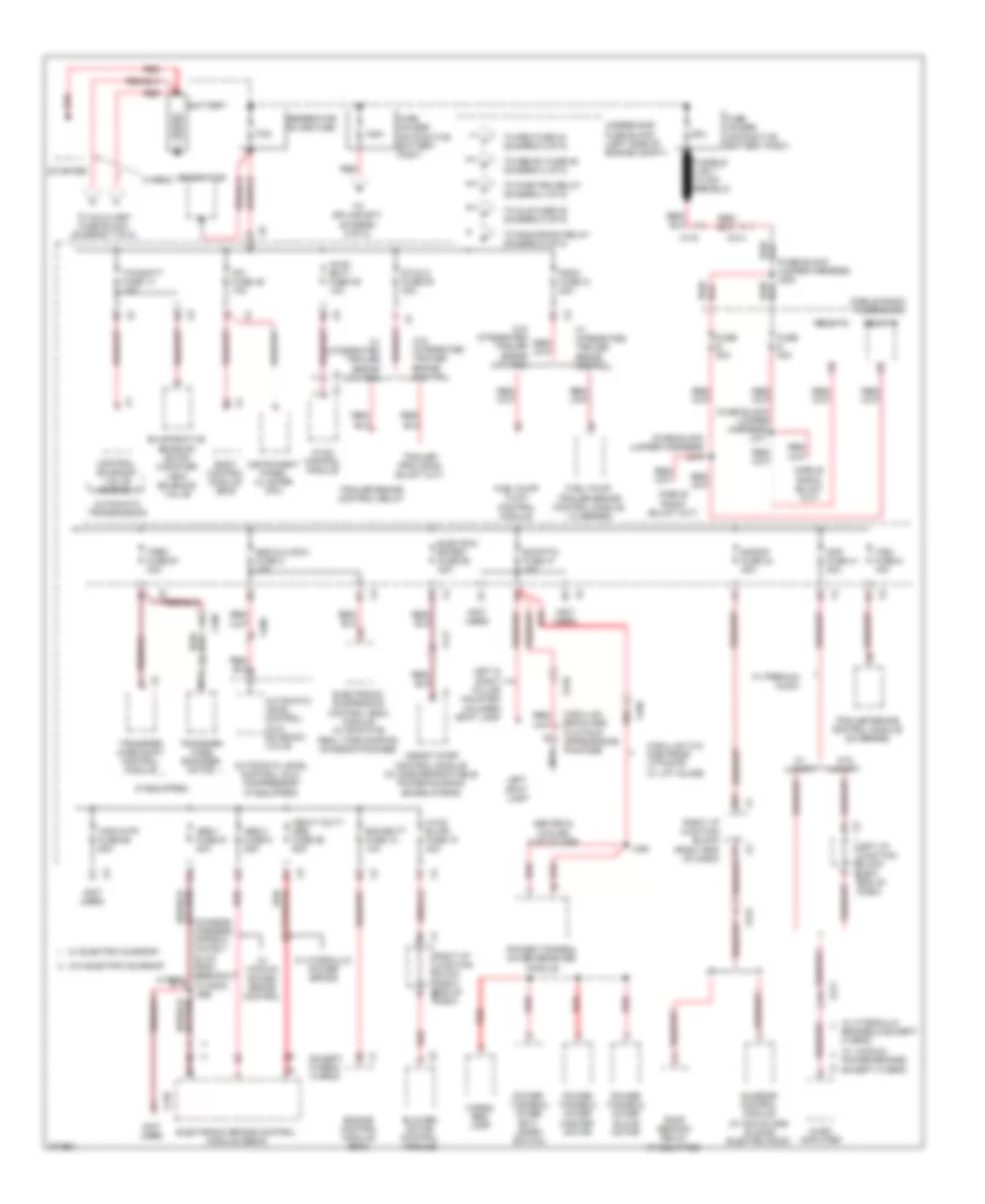 Power Distribution Wiring Diagram 1 of 8 for Cadillac Escalade 2012