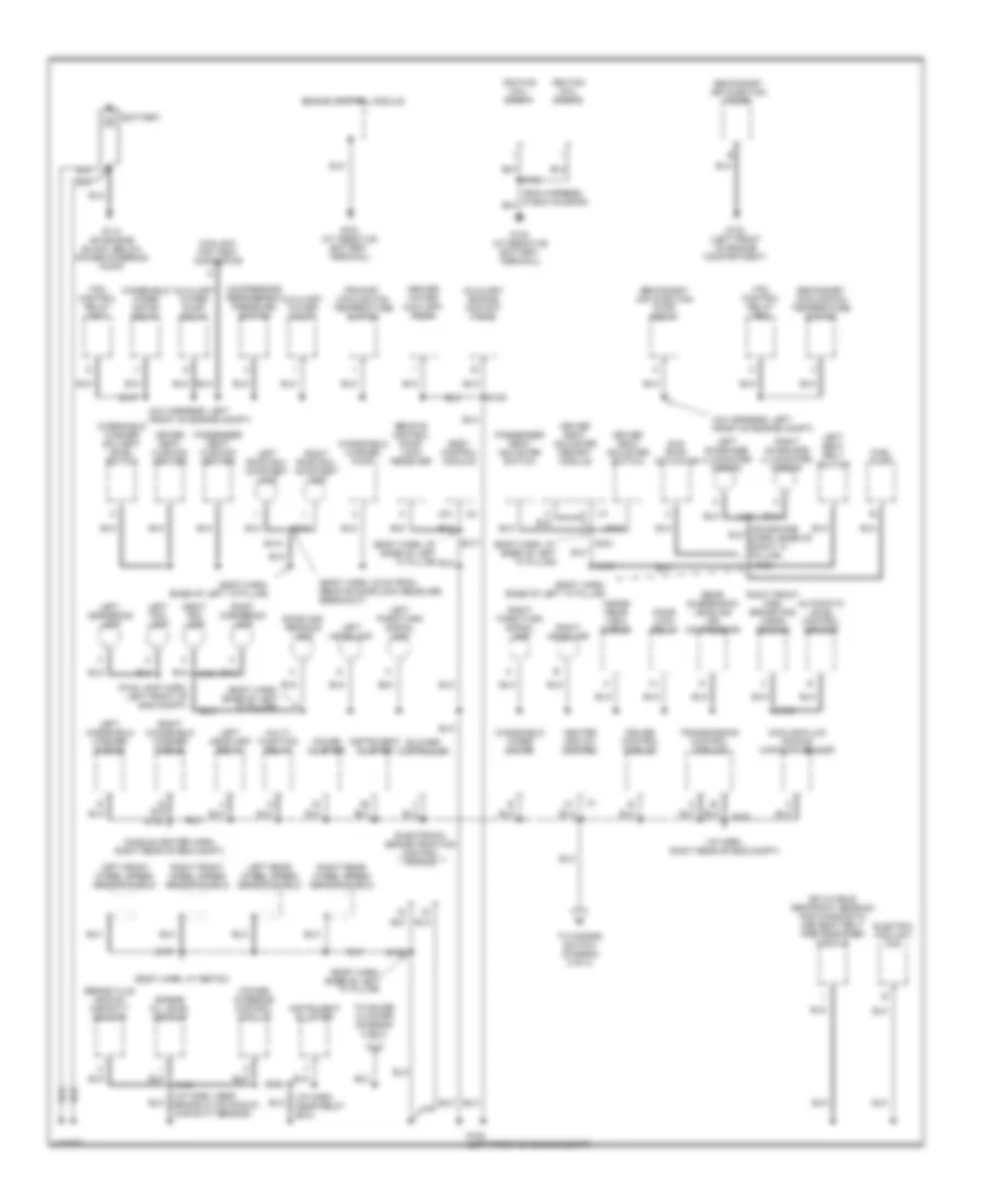 Ground Distribution Wiring Diagram 1 of 2 for Cadillac Catera 1999