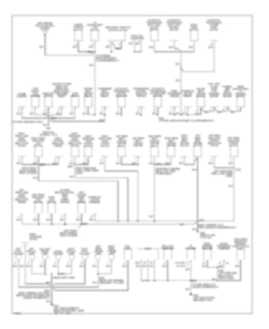 Ground Distribution Wiring Diagram (2 of 2) for Cadillac Catera 1999