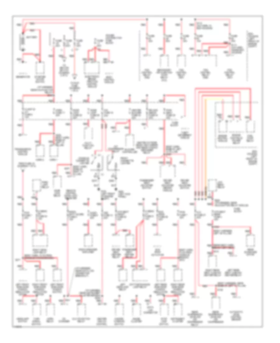 Power Distribution Wiring Diagram 1 of 2 for Cadillac Catera 1999
