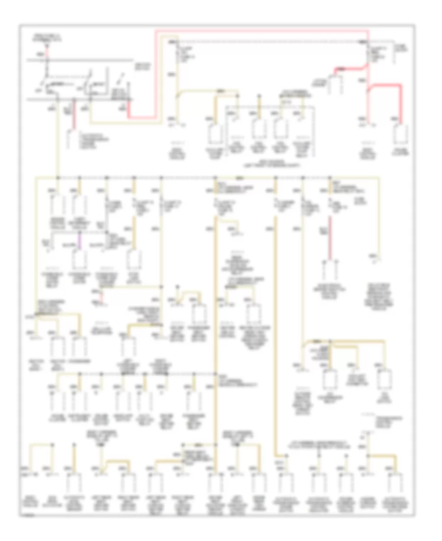 Power Distribution Wiring Diagram (2 of 2) for Cadillac Catera 1999