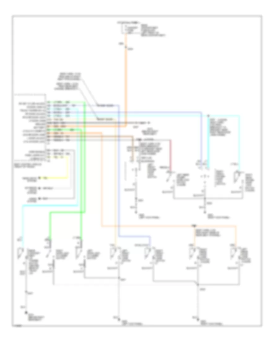 Forced Entry Wiring Diagram for Cadillac DeVille 1999