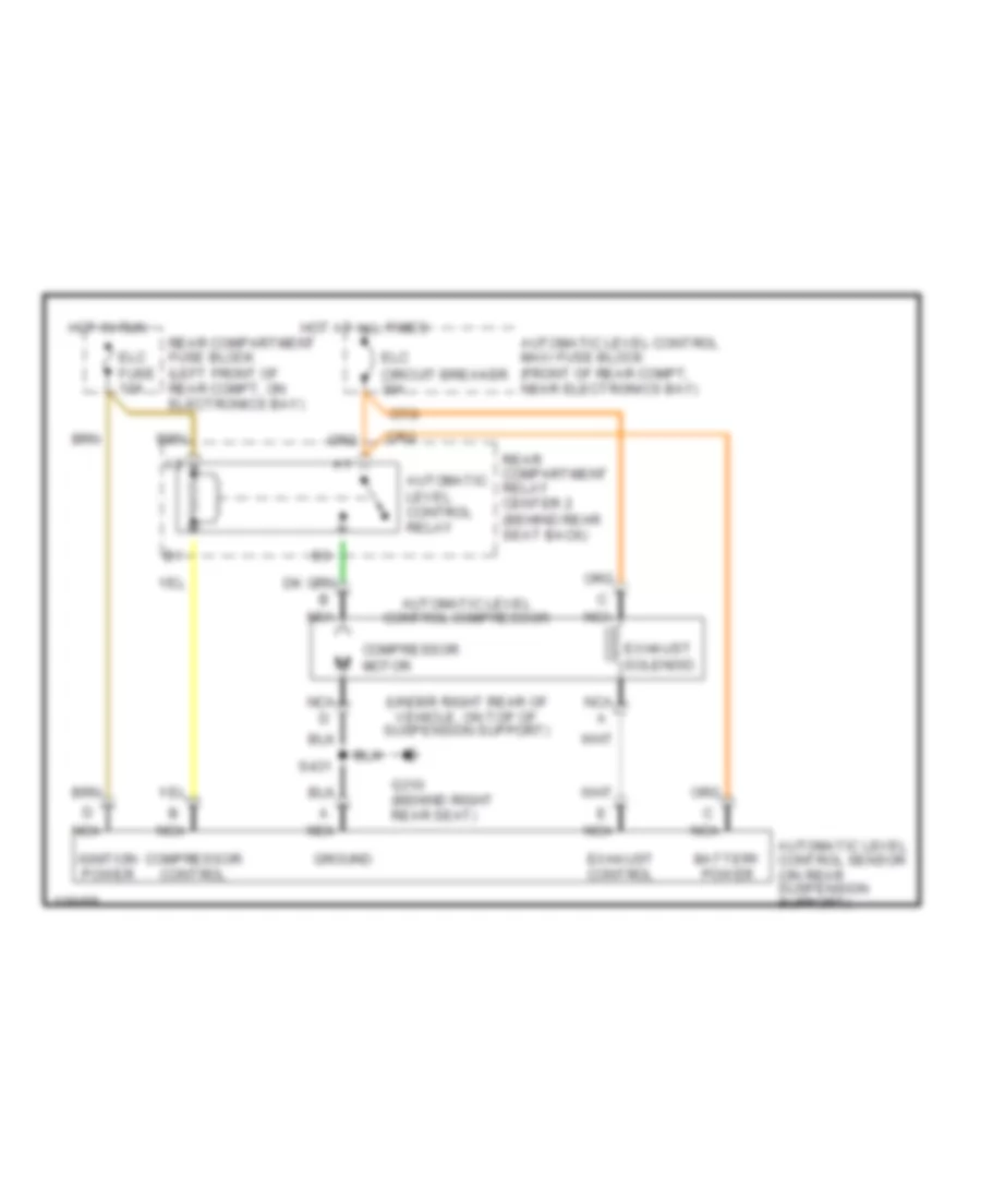 Electronic Level Control Wiring Diagram for Cadillac DeVille 1999