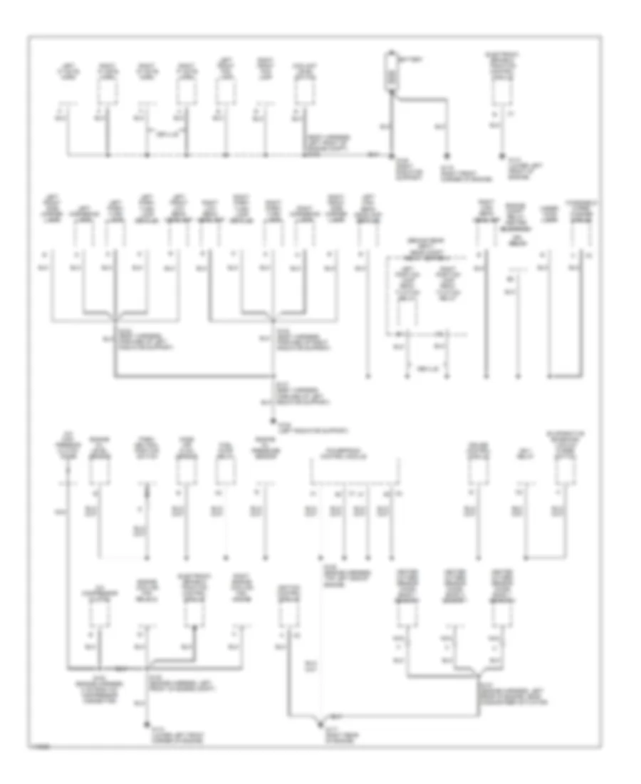 Ground Distribution Wiring Diagram 1 of 5 for Cadillac DeVille 1999