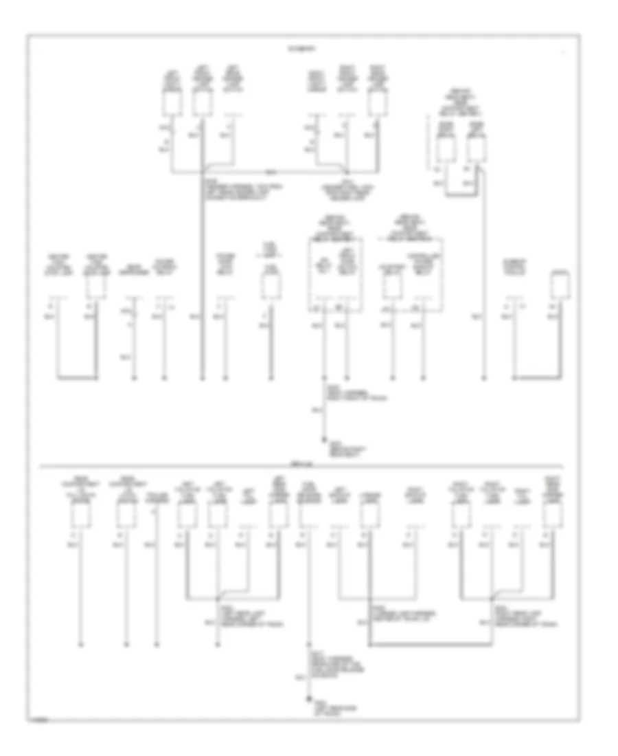 Ground Distribution Wiring Diagram 5 of 5 for Cadillac DeVille 1999