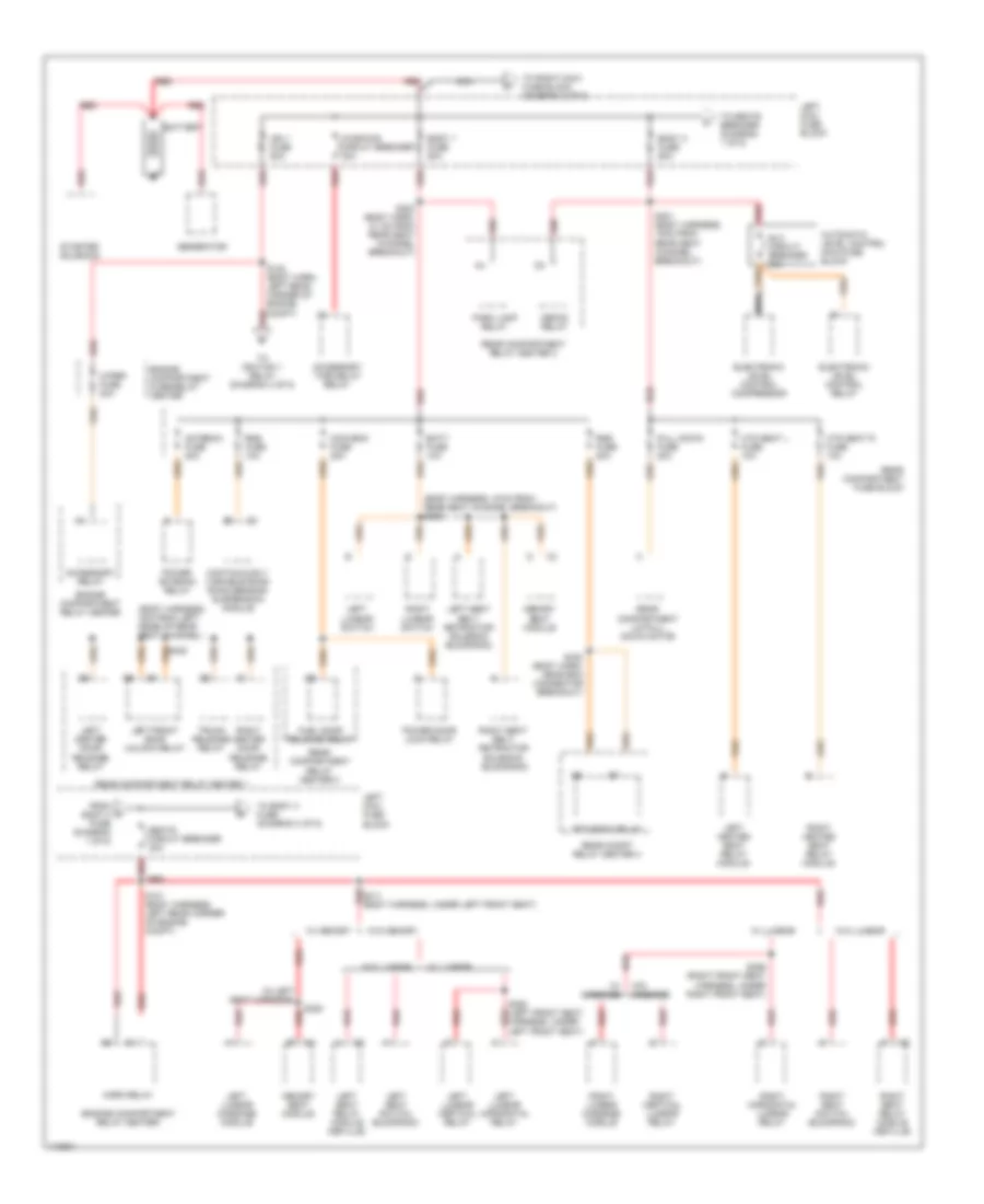 Power Distribution Wiring Diagram 1 of 5 for Cadillac DeVille 1999