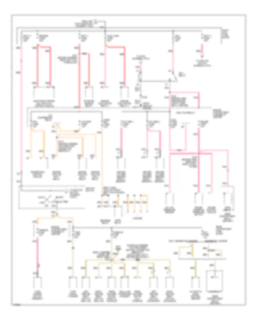 Power Distribution Wiring Diagram (2 of 5) for Cadillac DeVille 1999
