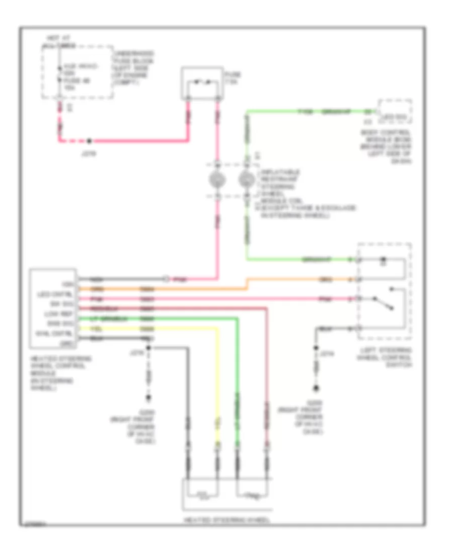Heated Steering Wheel Wiring Diagram for Cadillac Escalade EXT 2008