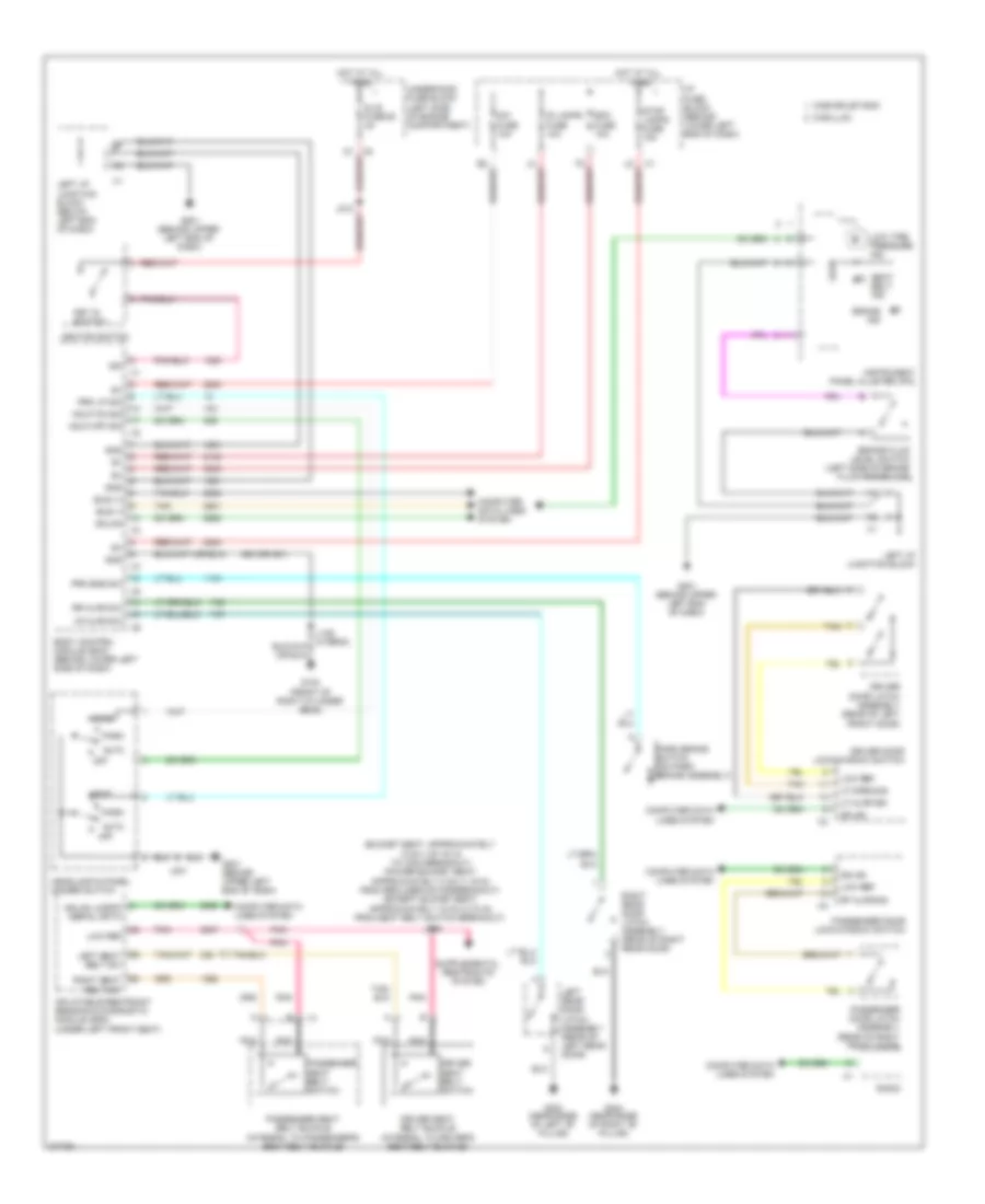Warning Systems Wiring Diagram for Cadillac Escalade EXT 2008