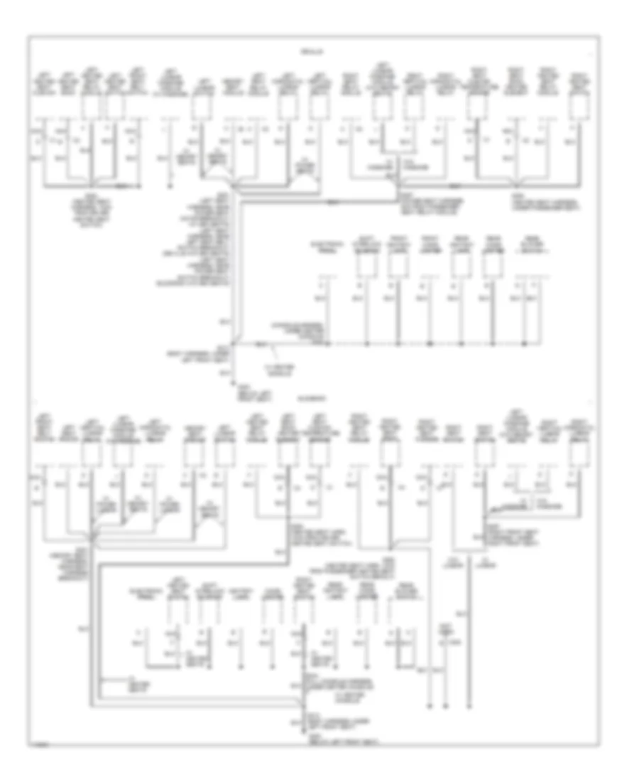Ground Distribution Wiring Diagram 3 of 5 for Cadillac DeVille Concours 1999