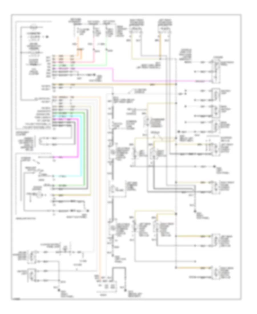 Instrument Illumination Wiring Diagram for Cadillac DeVille Concours 1999