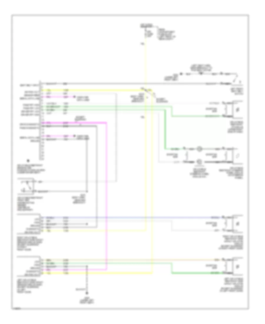 Supplemental Restraint Wiring Diagram for Cadillac DeVille Concours 1999