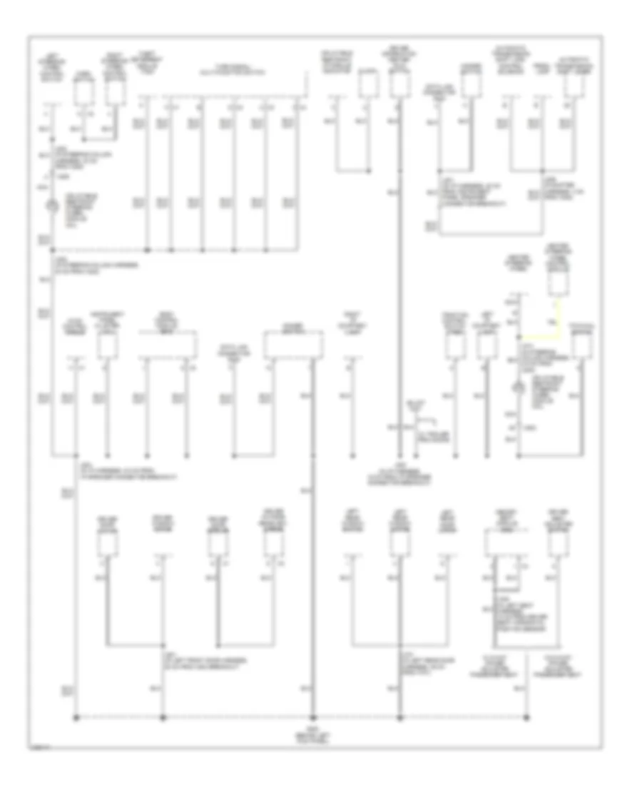 Ground Distribution Wiring Diagram 4 of 4 for Cadillac SRX 2008