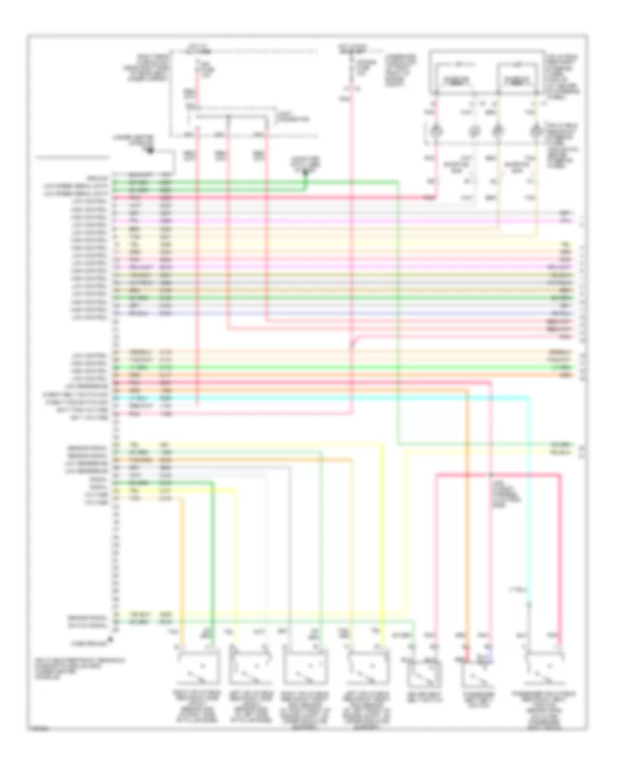 Supplemental Restraints Wiring Diagram 1 of 2 for Cadillac SRX 2008