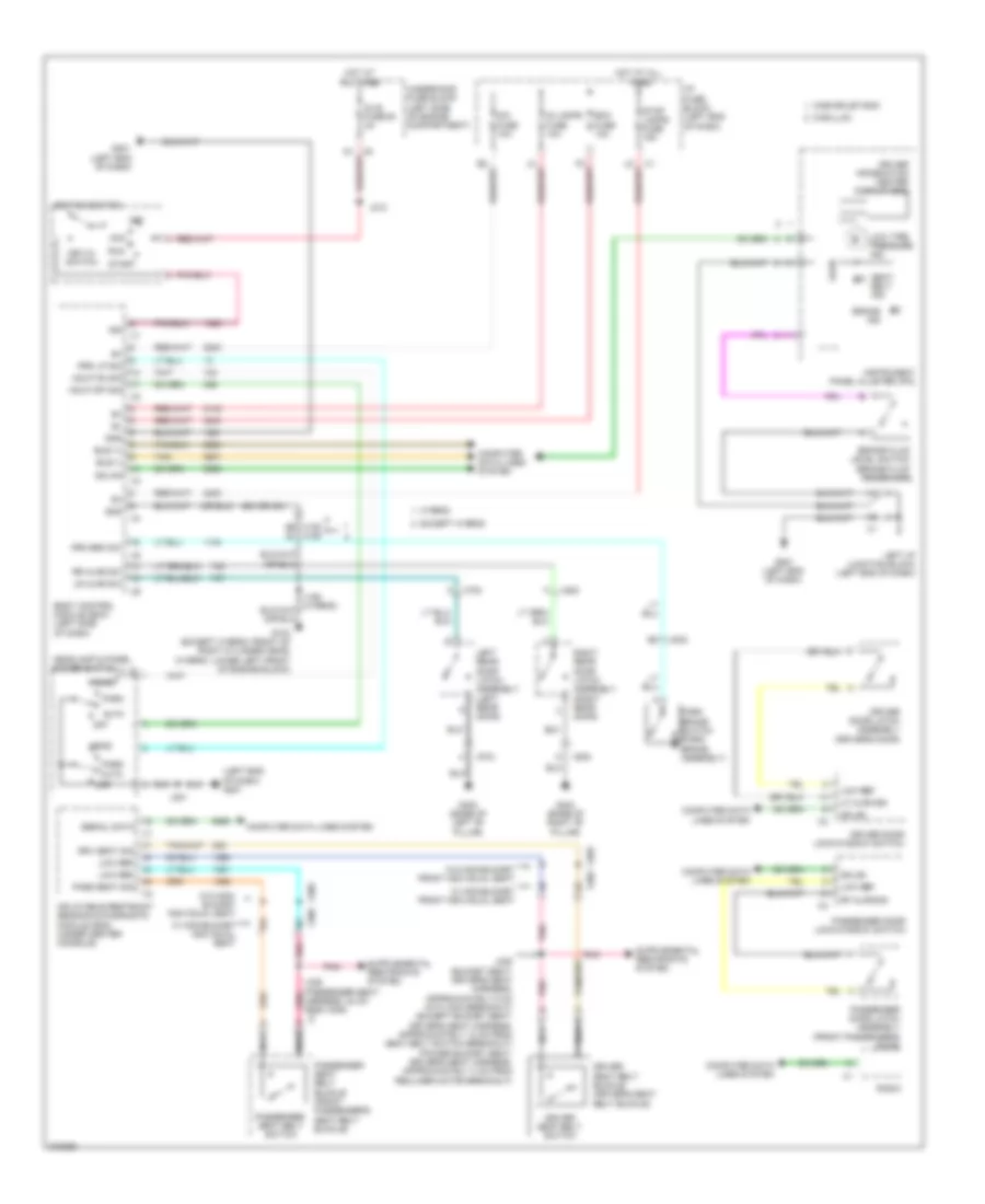 Warning Systems Wiring Diagram for Cadillac Escalade EXT 2012