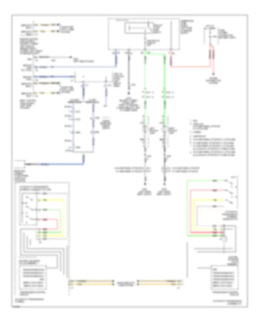 Backup Lamps Wiring Diagram for Cadillac Escalade EXT 2012