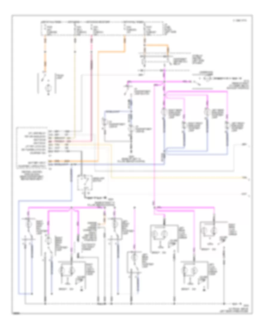 Courtesy Lamps Wiring Diagram 1 of 2 for Cadillac Fleetwood 1993