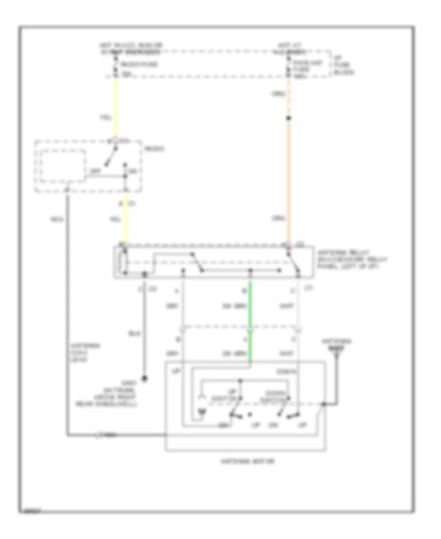 Power Antenna Wiring Diagram for Cadillac Fleetwood 1993