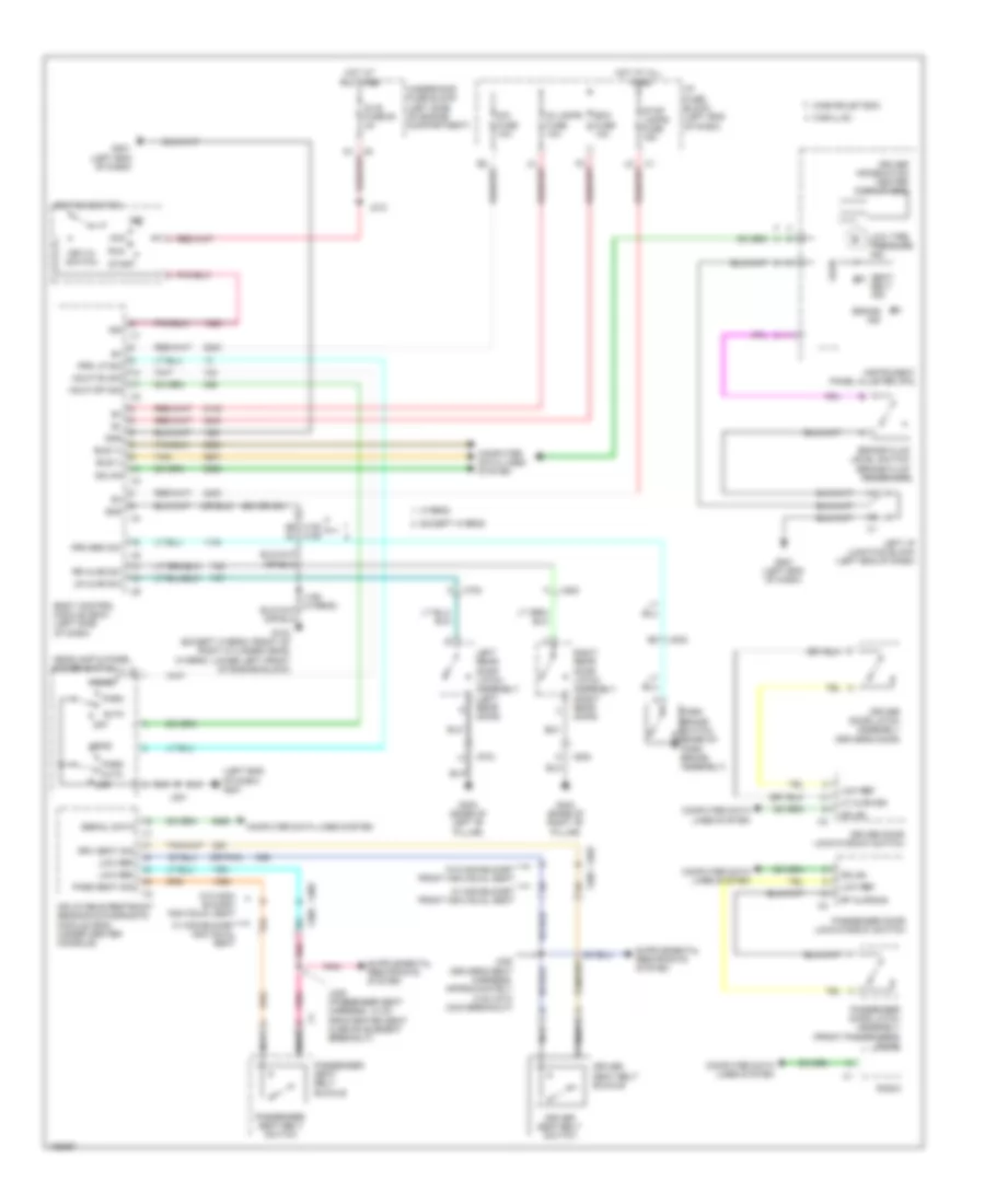 Warning Systems Wiring Diagram for Cadillac Escalade EXT Luxury 2013