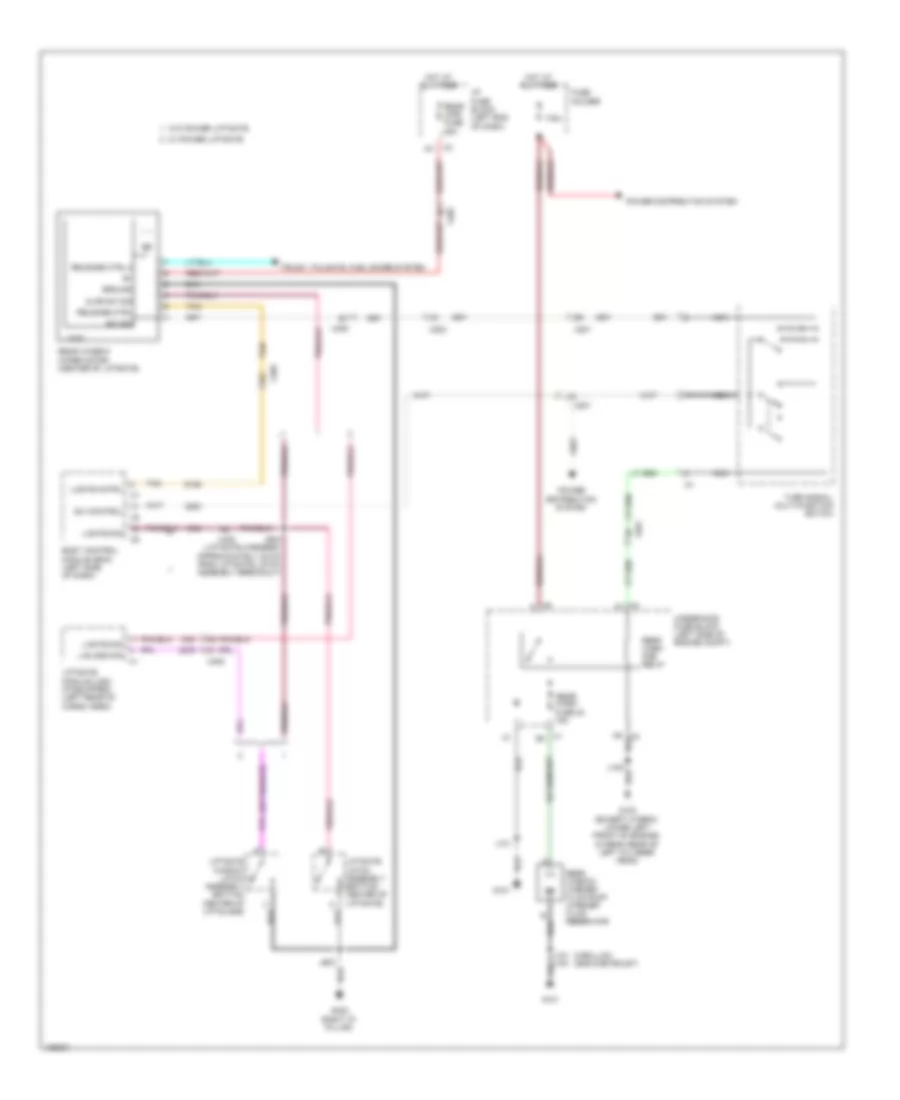 Rear Wiper Washer Wiring Diagram for Cadillac Escalade EXT Luxury 2013