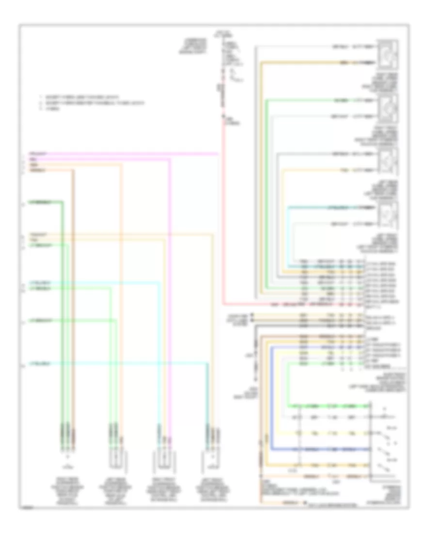 Electronic Suspension Wiring Diagram 2 of 2 for Cadillac Escalade EXT Luxury 2013